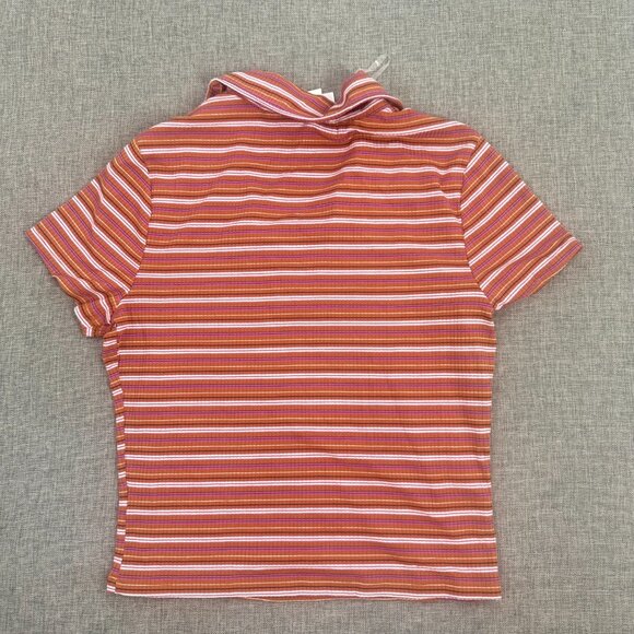 NEW! Ultra Flirt Knit Top 80's Style Collared V-Neck Junior Large Stretch - Picture 9 of 11